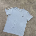 Fred Perry Taped Ringer Tee — Pastel Blue